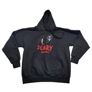 Bioworld Ghost Face Scary Horror Movie Graphic Hoodie Black Mens Medium M